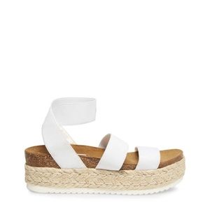 Jimmie white sandals from steve madden